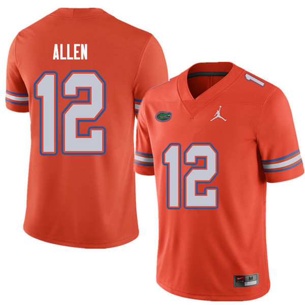 Jordan Brand Men #12 Jake Allen Florida Gators College Football Jerseys Sale-Orange